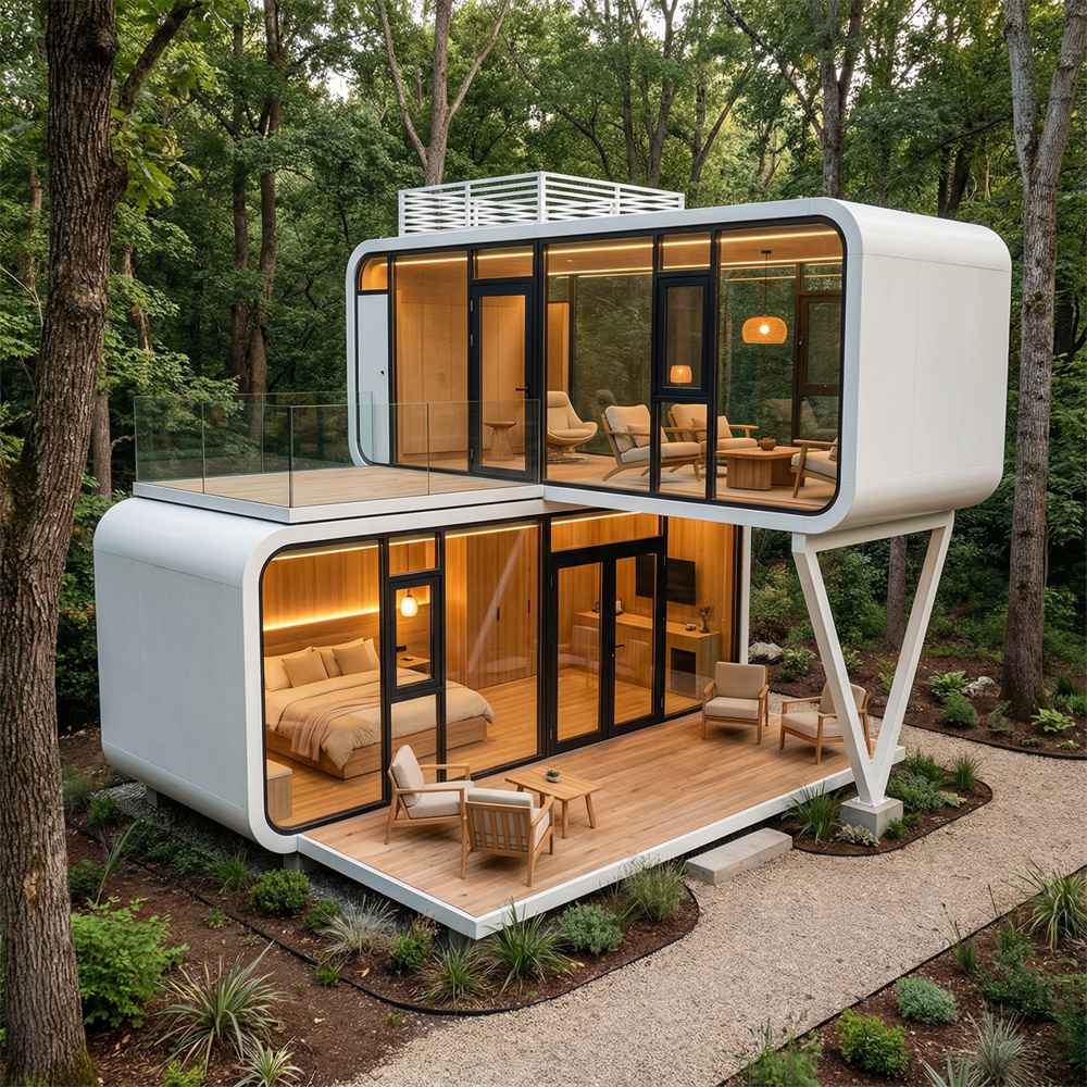 Eco-Friendly IMPERVIUS V-Type Space Capsula Castra Cabin